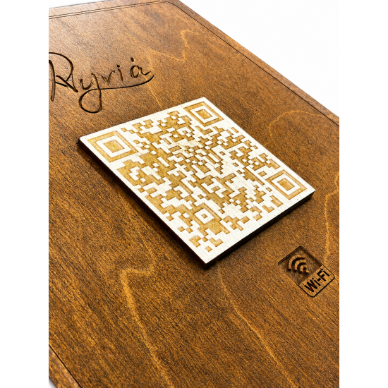 Επιτραπέζιο Stand με Λογότυπο & QR | Διπλής  Όψης | 25 x 20cm